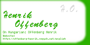 henrik offenberg business card